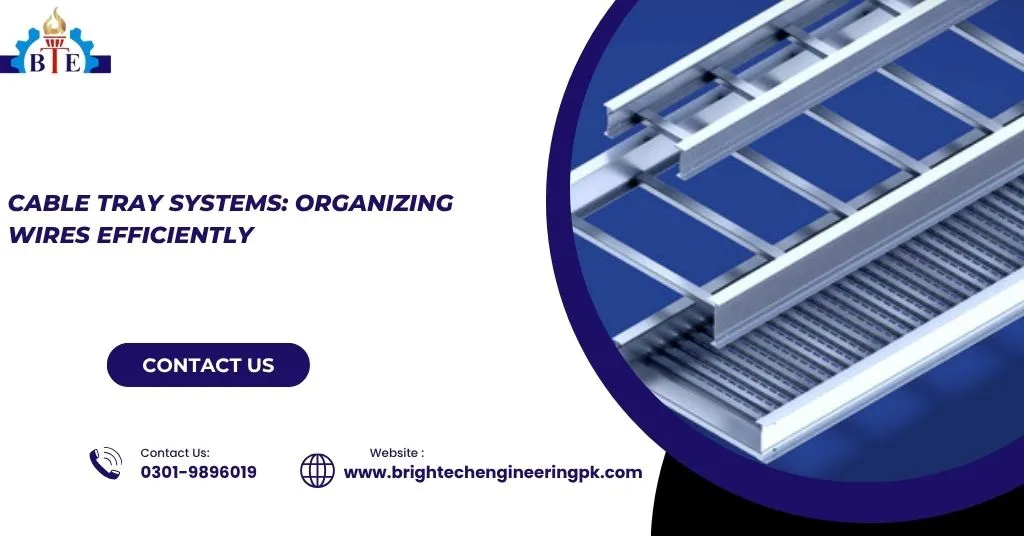 Technician installing cable tray system safely
