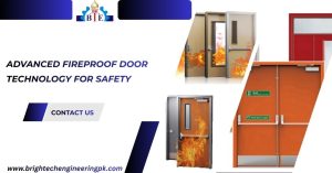 fireproof door technology showing key protective elements and safety sealing.