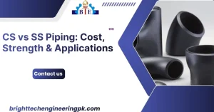 CS vs SS piping compares carbon steel and stainless steel pipes based on cost, strength, corrosion resistance, and industrial applications.